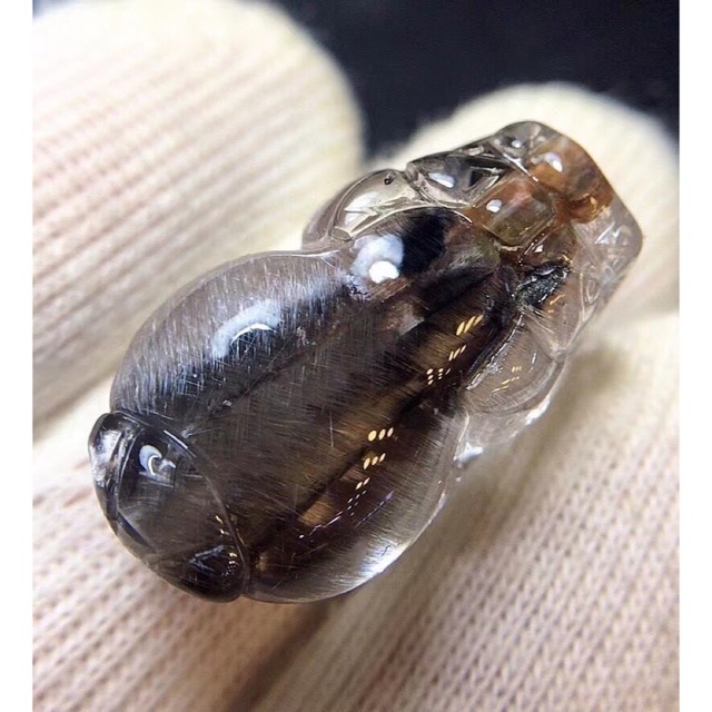⭐︎【高級】プラチナタイチンルチルクォーツ ルース 貔貅 7.8g - 各種