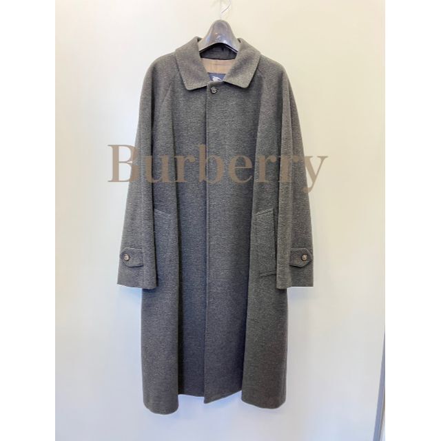 バーバリー　コート　メンズ　グレー　アンゴラ　羊毛約50cm袖丈