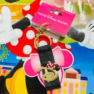 ディズニー(Disney)のディズニーリゾート カチューシャホルダー ミニーちゃん(キーホルダー)