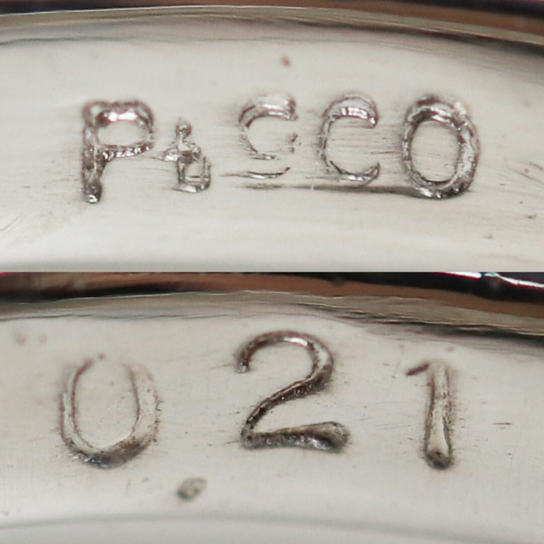 Pt900プラチナ リング・指輪 ダイヤモンド0.21ct 9.5号 4.6g レディース【美品】約22mm下部厚み
