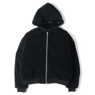 フィアオブゴッド(FEAR OF GOD)のFEAR OF GOD フィアオブゴッド ジャケット 裏地フェイクファー コーデュロイ フルジップ フードジャケット FIFTH COLLECTION / Corduroy Faux Rabbit Fur Hoodie ブラック 黒 L アウター ブルゾン 【メンズ】【中古】(その他)