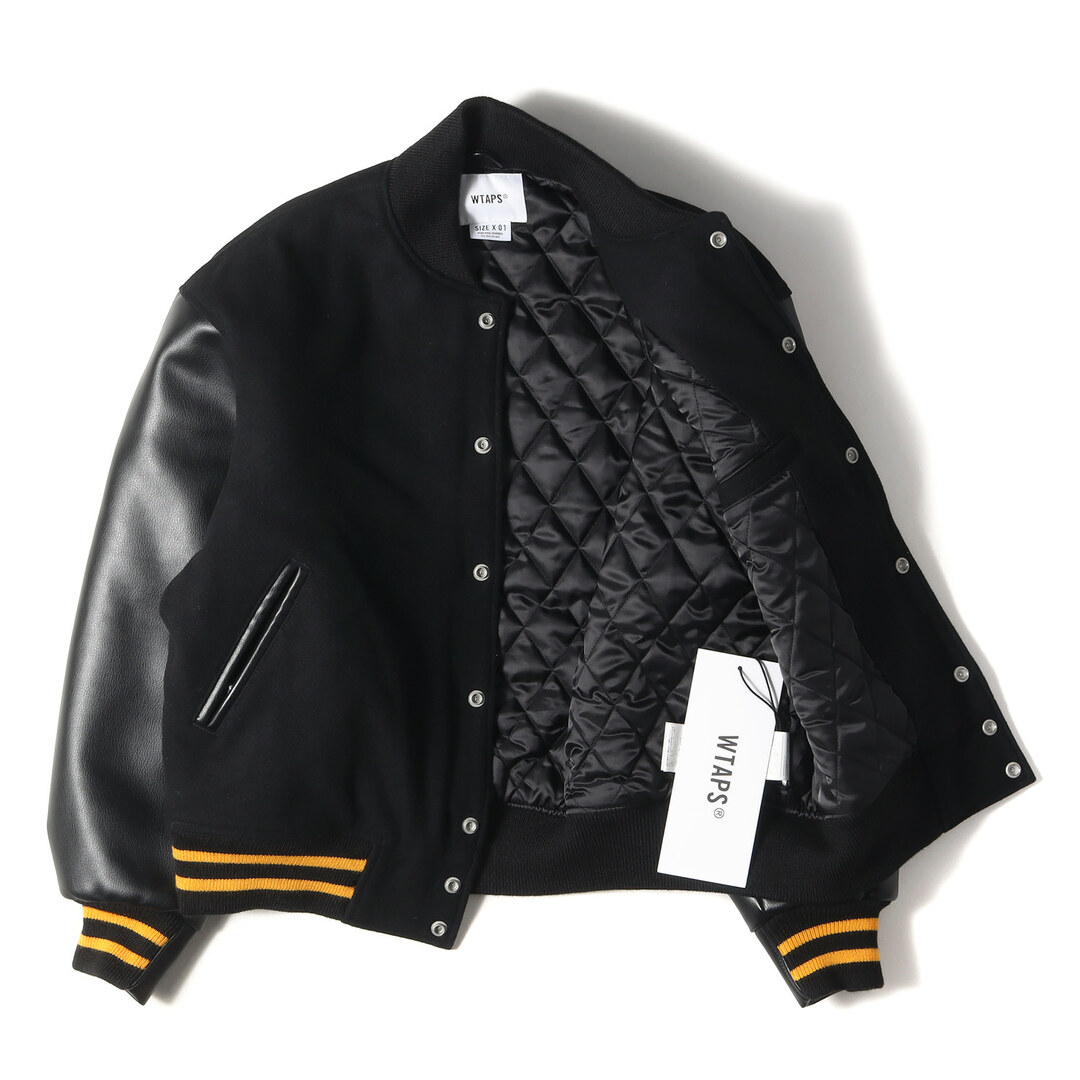W)taps - WTAPS ダブルタップス ジャケット 袖フェイクレザー ワッペン