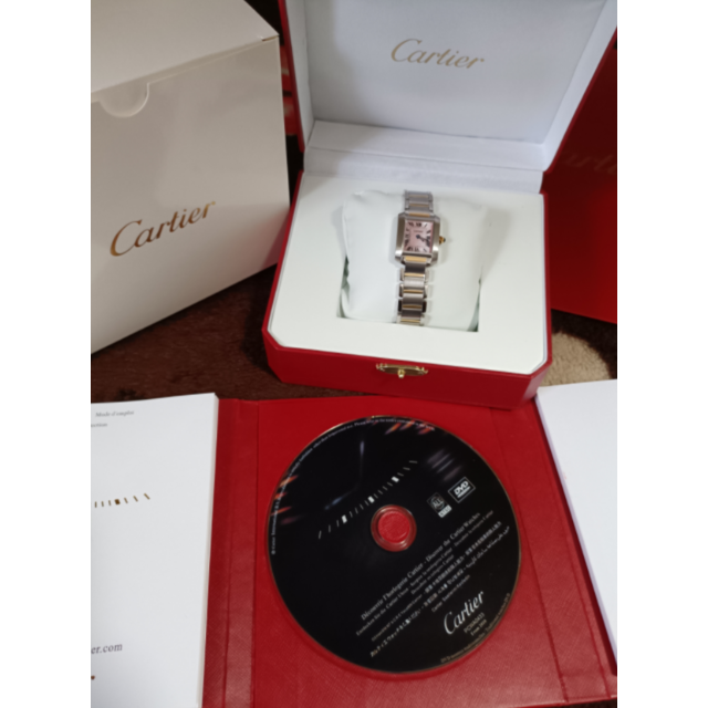正規品販売! - Cartier カルティエ　ピンクシェル SM  フランセーズ タンク 腕時計