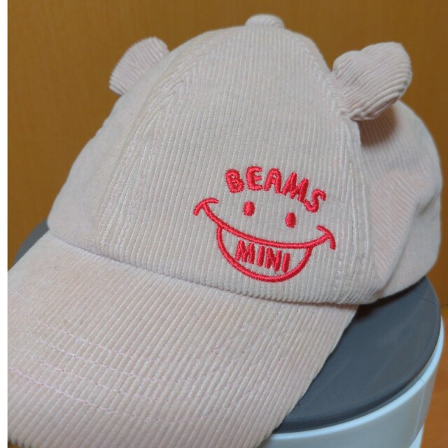 BEAMS(ビームス)のキッズ　BEAMS　mini 耳付き帽子　52センチ キッズ/ベビー/マタニティのこども用ファッション小物(帽子)の商品写真