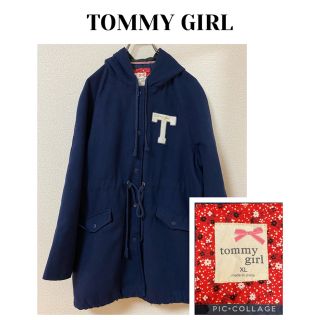 トミーガール(tommy girl)のTommyGirl トラッドなフード付きコート【24時間以内匿名配送】(ピーコート)