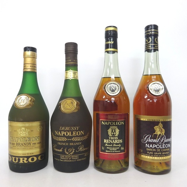 未開封★French Brandy【フレンチブランデー】 ドビュッシー/デューロック/バロンドシャイナル 4本セット 700ml