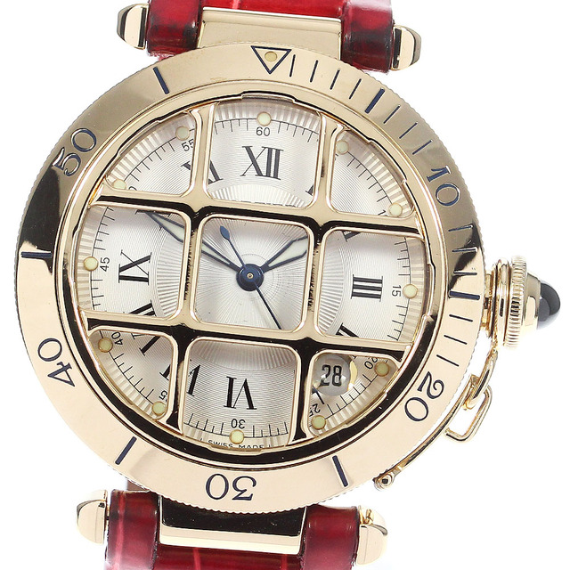 【CARTIER】カルティエ パシャグリッド 38 K18YG デイト W3007556 自動巻き メンズ_731840