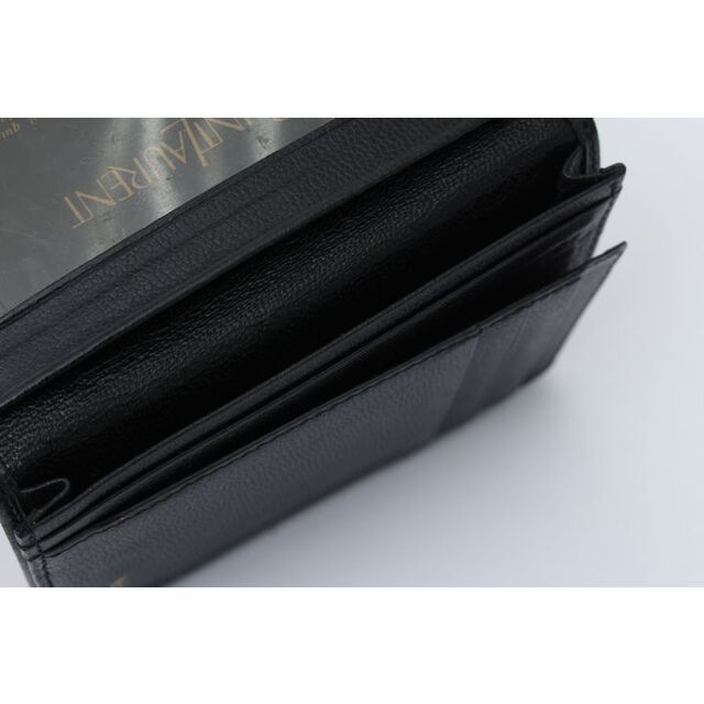 Saint Laurent(サンローラン)のイヴ・サンローラン パスケース レザー ロゴ型押し カードケース 定期入れ ブランド 黒 メンズ ブラック YVES SAINT LAURENT レディースのファッション小物(パスケース/IDカードホルダー)の商品写真
