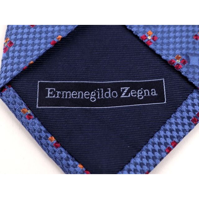 Ermenegildo Zegna(エルメネジルドゼニア)のエルメネジルドゼニア ネクタイ 小紋柄 高級 シルク メンズ ブルー Ermenegildo Zegna メンズのファッション小物(ネクタイ)の商品写真