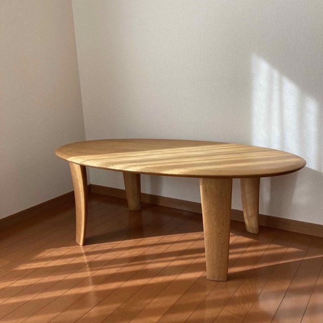 日進木工　センターテーブル　リビングソファテーブル　ホワイトオーク　楢材 | フリマアプリ ラクマ