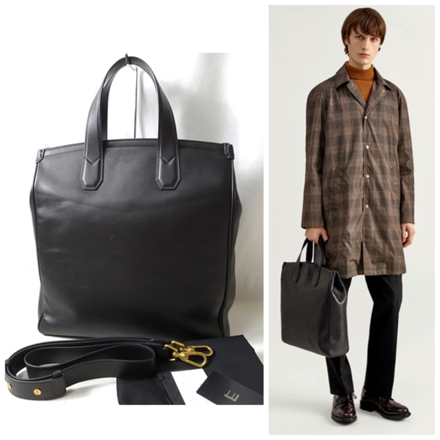 出産祝い 美品 - Dunhill dunhill カーフレザー ショルダーバッグ