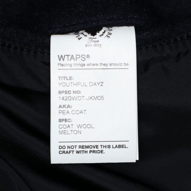 WTAPS AW ウールメルトン Pコート 1 美品 ダブルタップス