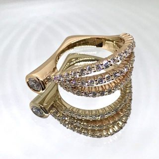 ★極美品★ダイヤモンドデザインリング K18 D0.15ct D0.73ct(リング(指輪))