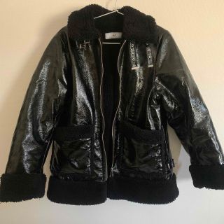 SLY - 【e/s】 FAUX LEATHER SHORT コート☆ブラック☆エマスライの