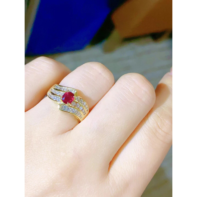 天然 ルビー ダイヤモンド リング 0.42ct k18 ^ | www.innoveering.net