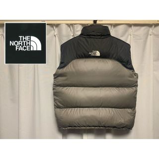 ザノースフェイス(THE NORTH FACE)の激レア THE NORTH FACE センターロゴ ヌプシ ベスト グレー XL(ダウンベスト)