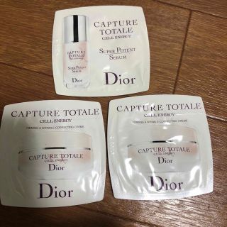 ディオール(Dior)のDior サンプル３枚　カプチュールトータルセルENGYセラム１　クリーム２(フェイスクリーム)