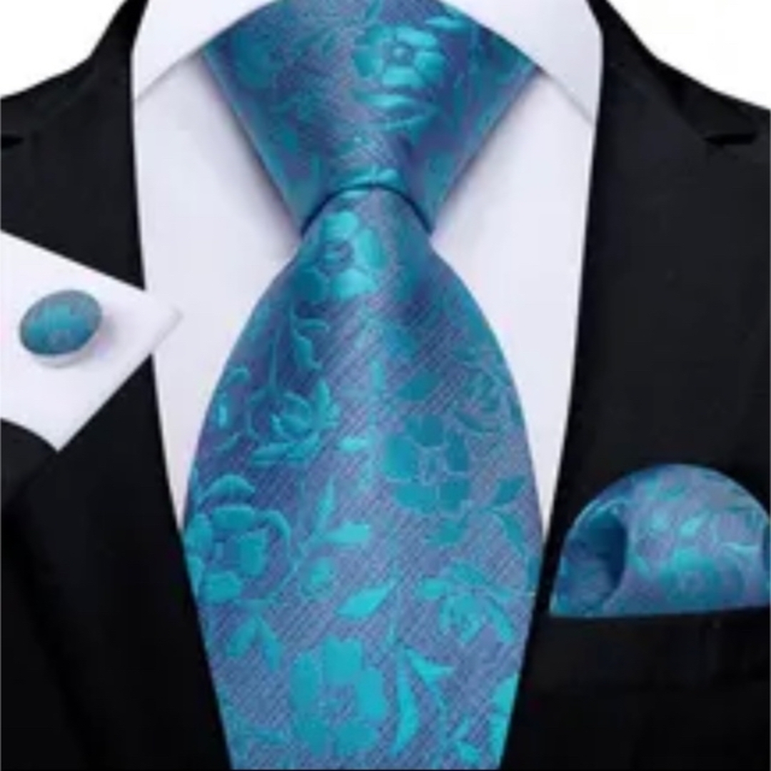 ネクタイ カフス ハンカチーフ 3点セット×5set オシャレ  メンズのファッション小物(ネクタイ)の商品写真
