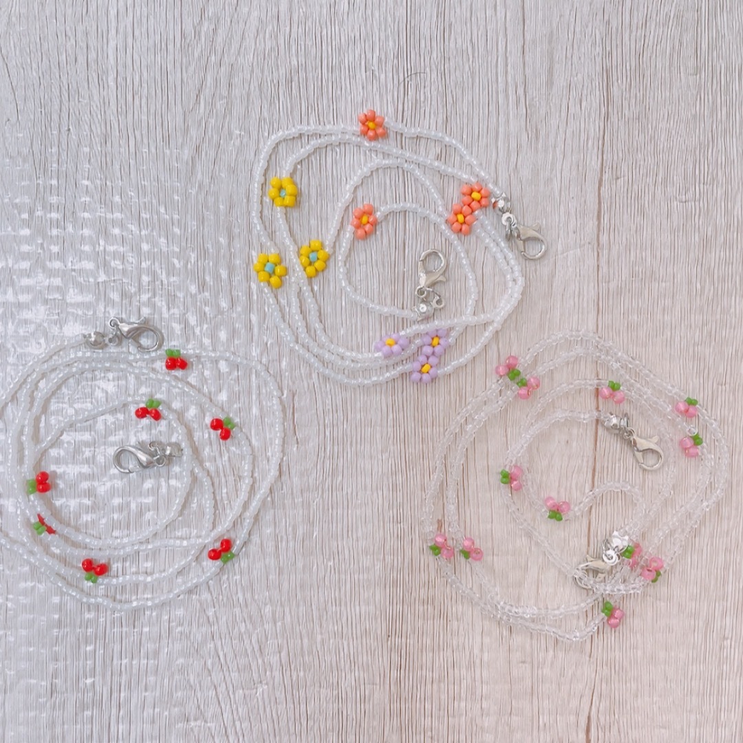 petit main(プティマイン)のSALE☆ ハンドメイド マスクチェーン Dセット ハンドメイドのキッズ/ベビー(外出用品)の商品写真