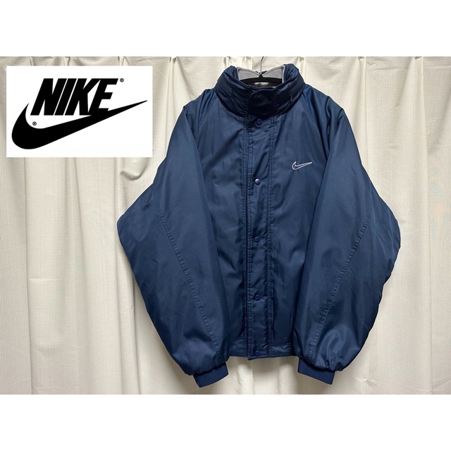 ジャケット/アウター美品  90s NIKE ナイキ ナイロンジャケット ネイビー 銀タグ XXL