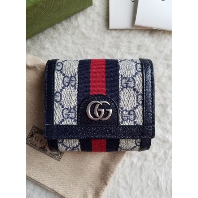 福袋セール】 - Gucci GUCCI Beige/Blue 2つ折り財布 オフィディア