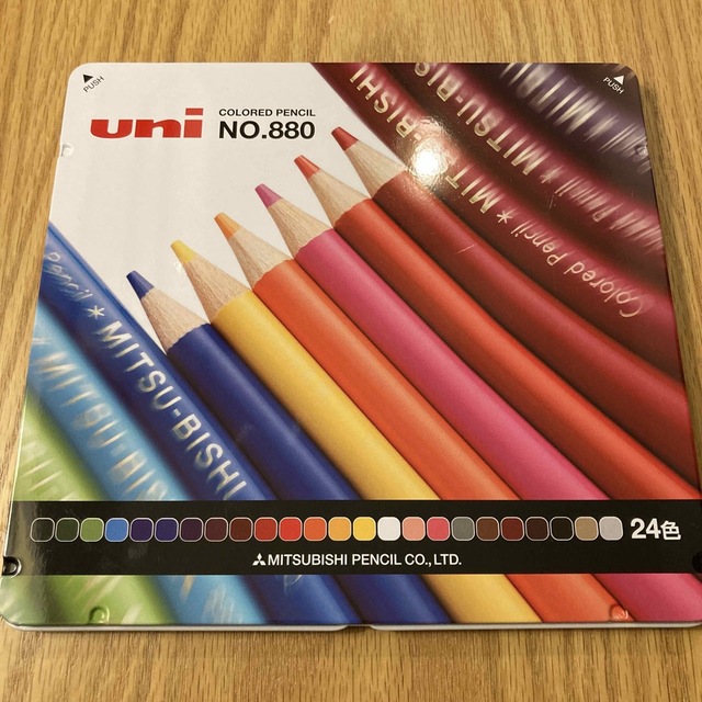 三菱鉛筆(ミツビシエンピツ)のuni  COLORED PENCIL NO.880 エンタメ/ホビーのアート用品(色鉛筆)の商品写真