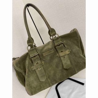 ロンシャン(LONGCHAMP)のロンシャン　 ケイトモス　ハンドバック　スウェード　カーキ　NO.36(ショルダーバッグ)