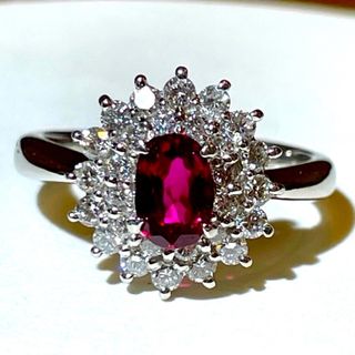 ジュエリーマキ(ジュエリーマキ)の☆Pt850 ルビー0.87ct&ダイヤ付きリング☆(リング(指輪))