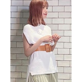 【新品】eimy istoire♡くるみバックルマットエコレザーワイドベルト♡