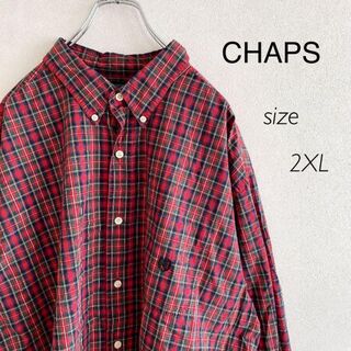 チャップス(CHAPS)のCHAPS  チャップス　長袖ワイシャツ　Yシャツ　チェック　オーバーサイズ(シャツ)