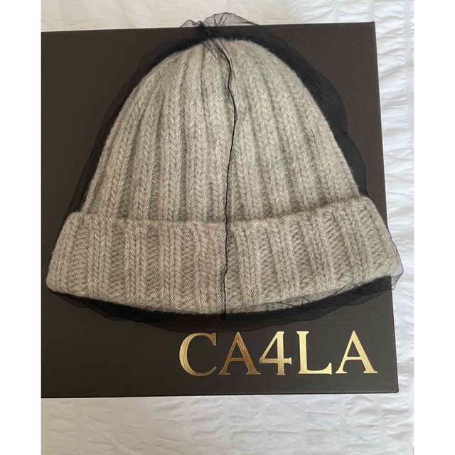 CA4LA(カシラ)のCA4LA 【即納】カシラ ニット帽 チュールニット帽 ビーニー グレー  レディースの帽子(ニット帽/ビーニー)の商品写真