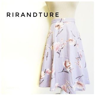 リランドチュール(Rirandture)の美品✿RIRANDTURE リランドチュール フラワースカート ラベンダー 春物(ひざ丈スカート)