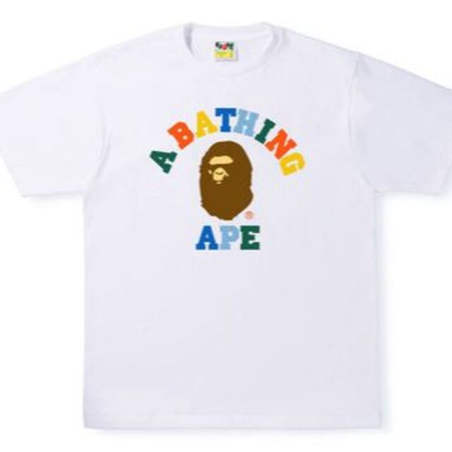 BAPE 1I30110022 COLORS COLLEGE TEE XXL