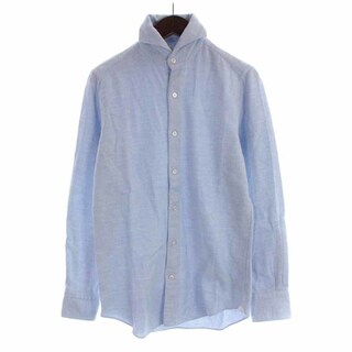 フィナモレ(FINAMORE)のfinamore ホリゾンタルカラーシャツ カジュアルシャツ コットン S 水色(シャツ)