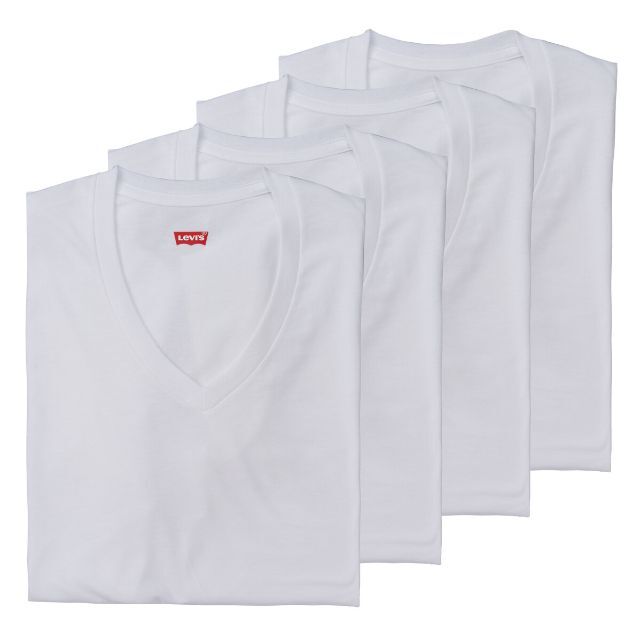 Levi's(リーバイス)の新品 4枚組 S ★ Levis リーバイス メンズ Vネック 半袖 Tシャツ メンズのトップス(Tシャツ/カットソー(半袖/袖なし))の商品写真