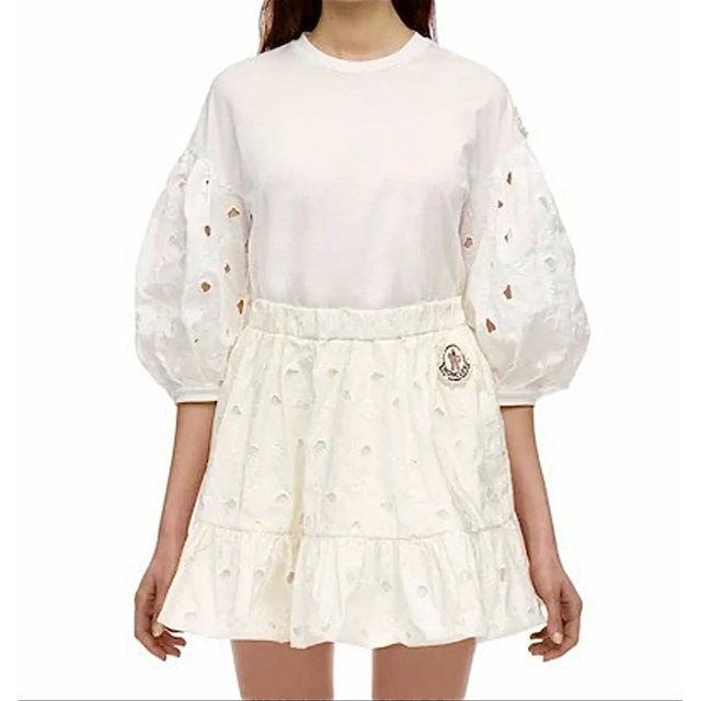 MONCLER × SIMONE ROCHA レース袖カットソー パール装飾 | tspea.org