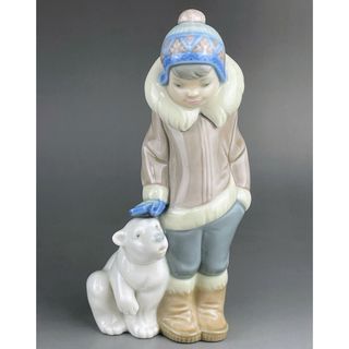 美品】LLRADRO リヤドロ 子熊とエスキモー フィギュリン 置物 リアドロ
