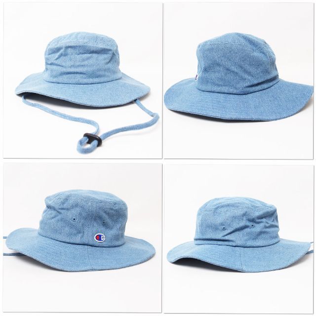 Champion(チャンピオン)の新品 Champion チャンピオン デニムアドベンチャーハット ブルー メンズの帽子(ハット)の商品写真