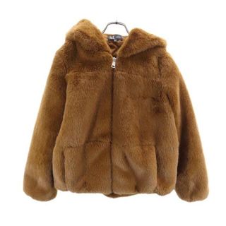 ザラ(ZARA)のザラ ティーアールエフ フーデッド フェイクファージャケット S ブラウン系 ZARA ｔｒｆ 裏キルト レディース 【中古】  【230215】(ロングコート)