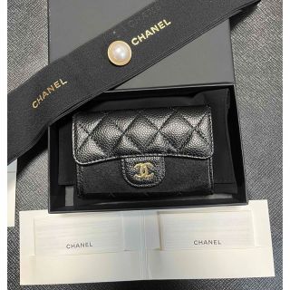 シャネル(CHANEL)のシャネル 財布 マトラッセ クラシック フラップ カード ケース キャビアスキン(財布)