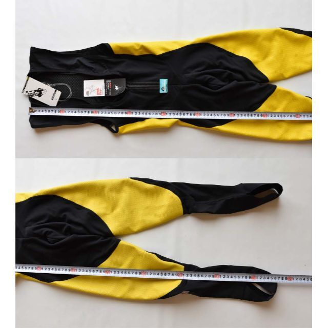 全信頼を寄せる Assos Winter LL ビブタイツ size:S 黒/黄 ※パッド無 Sサイズ