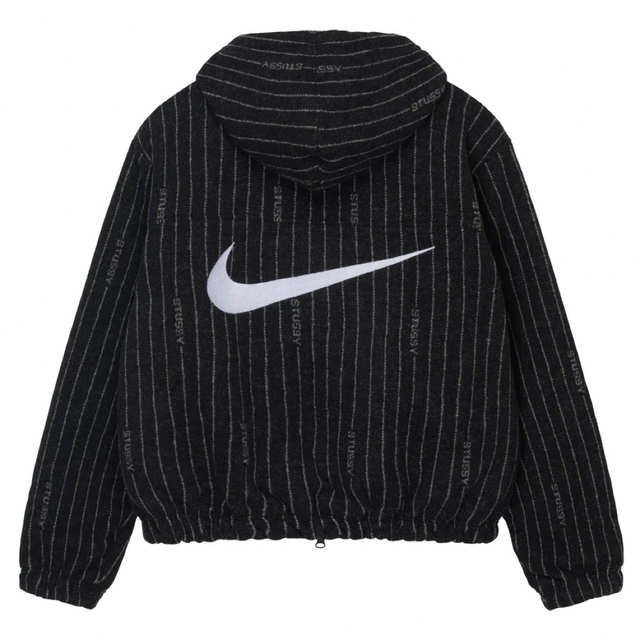 STUSSY(ステューシー)のL Stussy Nike Striped Wool Jacket Black メンズのジャケット/アウター(ブルゾン)の商品写真