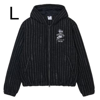 ステューシー(STUSSY)のL Stussy Nike Striped Wool Jacket Black(ブルゾン)