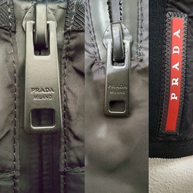 PRADA(プラダ)のPRADA トラックジャケット？ 異素材切り替えジャケット 黒 ブラック メンズのジャケット/アウター(その他)の商品写真