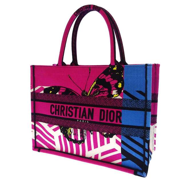Dior - クリスチャン・ディオール トートバッグ ブックトート D-JUNGLE ミディアム Christian Dior バッグ 蝶柄