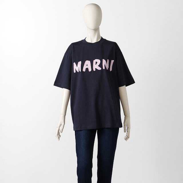 マルニ MARNI ロゴプリント Tシャツ オーバーフィット 半袖 2023年春夏新作 THJET49EPH USCS11 L1B99