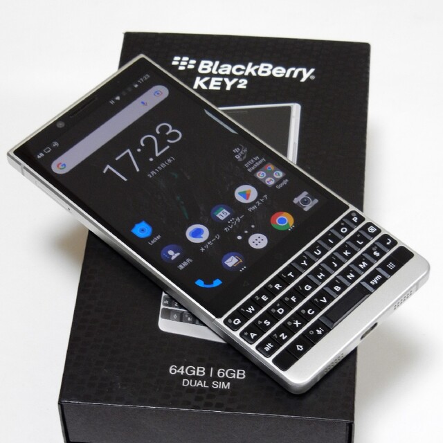 スマートフォン/携帯電話SIMフリー 国内版 DUAL BlackBerry KEY2 BBF100-8