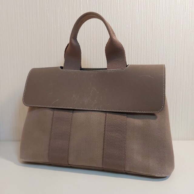 エルメス ヴァルパライソPM ハンドバッグ スイフト/トワル エトゥープ