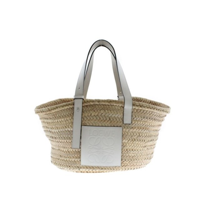 高級素材使用ブランド LOEWE 【古着】【中古】 ベージュx白 L かご