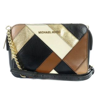 マイケルコース(Michael Kors)のマイケルコース ショルダーバッグ チェーン 黒 茶 ゴールド色(ショルダーバッグ)